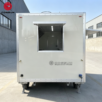 Cogsun Camions de restauration rapide très demandés, chariots de vente mobiles, fourgons alimentaires, remorques de cuisine de rue avec fenêtre personnalisée