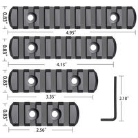 Accessoires tactiques 5 7 9 11 13 emplacements Système de rail Lok en alliage d'aluminium et polymère avec vis à écrou en T et clé