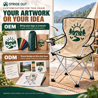 Chaise pliante de camping en tissu Oxford, robuste, pour la pêche en plein air, la plage, avec porte-gobelet, logo personnalisé