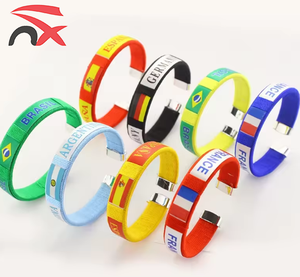 Custom Embroidery Fan Supplies Bracelet Festival Sports Woven Wristband for World Sports Competitions