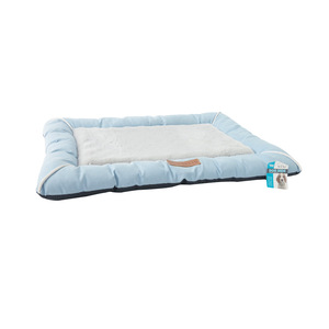 Tapis de lit pour animaux de compagnie bicolore, rectangulaire, avec housse amovible, coussin de couchage pour chien, tapis de sol d'hiver, lavable, rembourrage en fibre de polyester - Product Image 5
