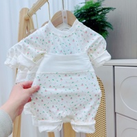 Ensemble de pyjamas pour bébé 100% coton à taille haute, vêtements d'intérieur pour nouveau-nés, automne-hiver, pour filles et garçons de 0 à 3 ans