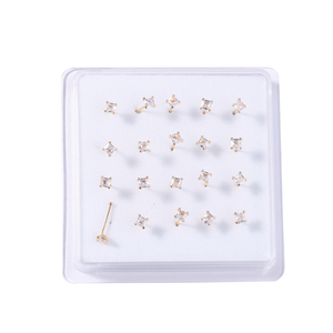 Épingle à nez en forme de L pour <span class=keywords><strong>piercing</strong></span> nasal en forme d'os de <span class=keywords><strong>narine</strong></span>, bijoux en boîte, <span class=keywords><strong>anneau</strong></span> de nez de beauté, vente en gros, 20 pièces - Product Image 2