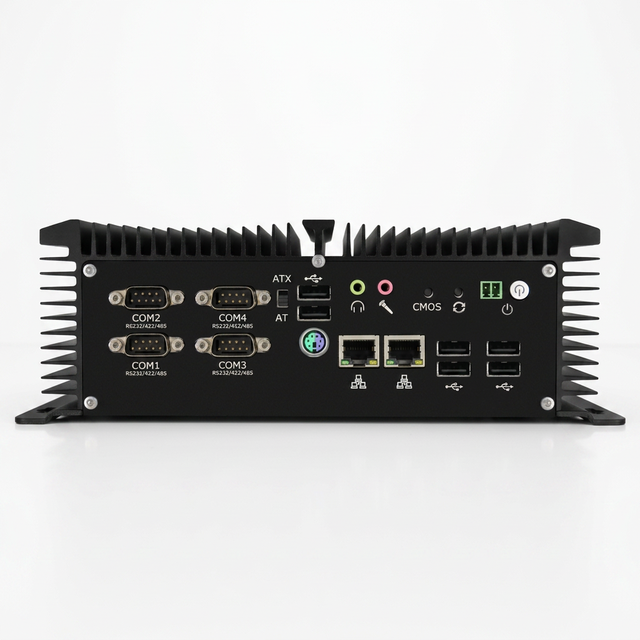 Fanless Industrial PC Intel Celeron 10th Gen Core i3 32GB RAM M.2 Android 12 4 LAN RS485 GPIO