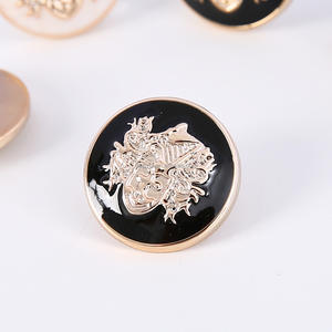 Botones de plástico dorados personalizados Abrigos de lana para hombres y mujeres <span class=keywords><strong>Abrigo</strong></span> vintage Botones de traje con asa Gabardina Botones decorativos - Product Image 2