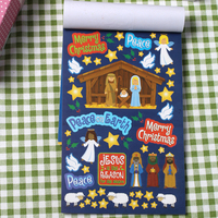 Vente en gros de livres d'autocollants religieux Quiet Night 314 et d'autocollants thématiques variés pour la papeterie et les loisirs créatifs en lots