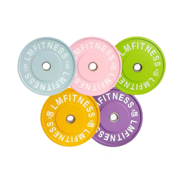 Complete Set of Gym Equipment Deep Squat Bench Press Hard Pull Weightlifting Colored Barbell Plates for Workouts & Training