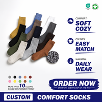 Chaussettes Mi-Hautes en Bambou Blanc Sur Mesure, Chaussettes Longues Minimalistes Professionnelles, Couleur Unie Respirantes, Cadeau Parfait pour l'Automne