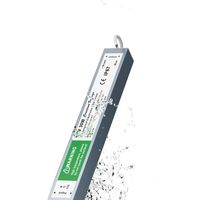 Bande lumineuse LED AC110V/220V/DC12V 2A 30W avec transformateur d'alimentation à commande tactile à finition miroir