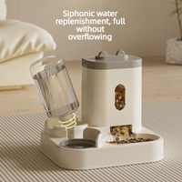 Fontaine à eau pour chat en plastique et distributeur automatique de nourriture, ensemble complet avec distributeur d'eau circulante