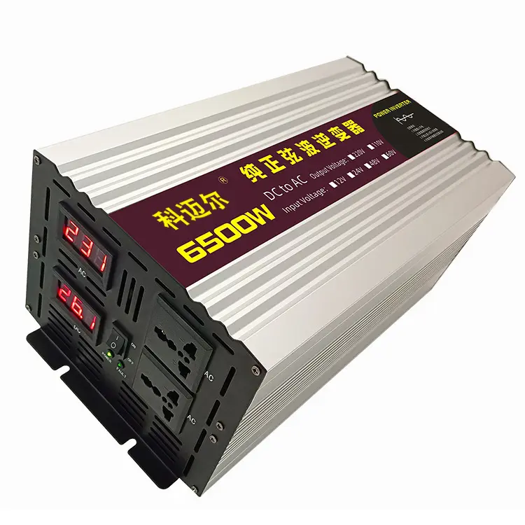 Inverter daya gelombang sinus murni, 12v 24v 48V 60V 72V DC ke AC 110v 220v 3000 v 4000 Watt 5000W 6500W 10KW