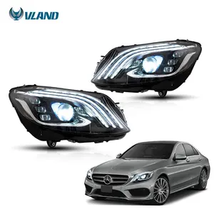 VLAND Factory Full LED Front Lamp Car Head Lights Assembly C-Class 2015-2020 Headlights For Benz W205