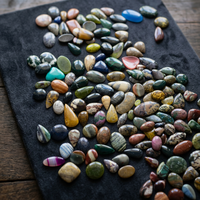 Cabochons en quartz de pierres précieuses naturelles polies mélangées, lot en gros de pierres précieuses