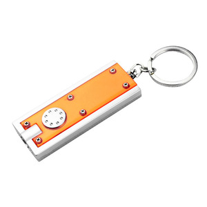 Mini porte-clés de lampe de poche LED carré avec logo promotionnel de poche portable - Product Image 4