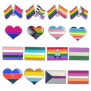 Venta al por mayor Logotipo de diseño suave solapa esmalte amor corazón bandera Lgbtq orgullo accesorios broche Arco Iris insignia personalizado Gay <span class=keywords><strong>Lgbt</strong></span> orgullo Pin - Product Image 2