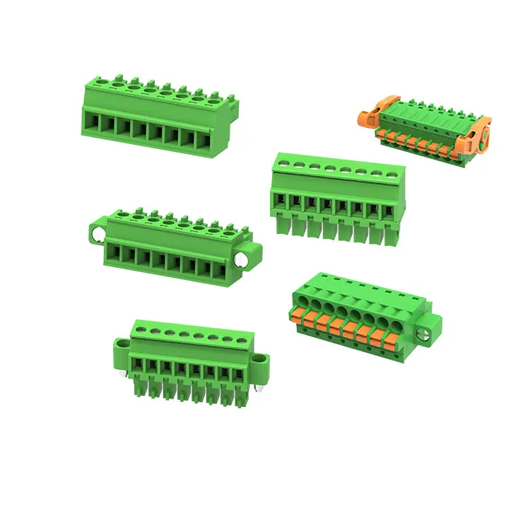 CE UL 2P-24P 3,81 mm Steigung PCB Endeckblock schraubloser steckbarer Verbinder