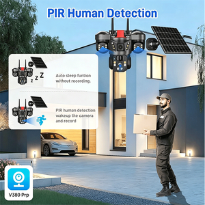 Cámara <span class=keywords><strong>de</strong></span> <span class=keywords><strong>Seguridad</strong></span> Inteligente V380pro 15MP Pro con 3 Lentes, 3 Pantallas, 4G WIFI, Panel Solar, Batería, PTZ, IA, Visión Nocturna a Color <span class=keywords><strong>para</strong></span> CCTV - Product Image 5