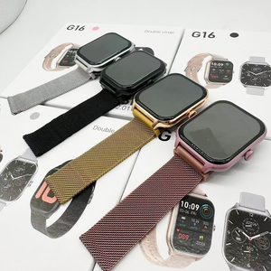 <span class=keywords><strong>Smartwatch</strong></span> Unisex G16 <span class=keywords><strong>con</strong></span> Doppio <span class=keywords><strong>Cinturino</strong></span> <span class=keywords><strong>in</strong></span> <span class=keywords><strong>Acciaio</strong></span> - Product Image 2