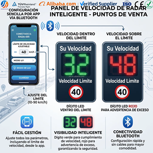 Segnale radar ad alta visibilità per limiti <span class=keywords><strong>di</strong></span> <span class=keywords><strong>velocità</strong></span>, <span class=keywords><strong>rilevatore</strong></span> <span class=keywords><strong>di</strong></span> <span class=keywords><strong>velocità</strong></span> veicoli per la sicurezza <span class=keywords><strong>stradale</strong></span> con display a LED - Product Image 5