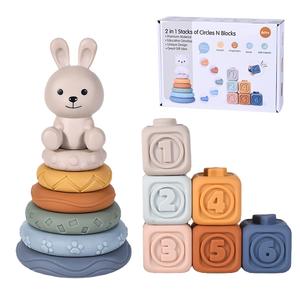 Anello di impilamento per dentizione in Silicone colorato morbido forniture per bambini giocattoli <span class=keywords><strong>Koala</strong></span> per spremere il giocattolo preferito del bambino - Product Image 2