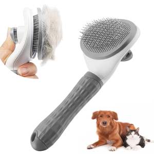 Cepillo de acero inoxidable al por mayor para el cuidado de mascotas, peine removedor de pelo para perros, cepillo para eliminar el pelo de perros y gatos, herramienta de masaje y limpieza. - Product Image 1
