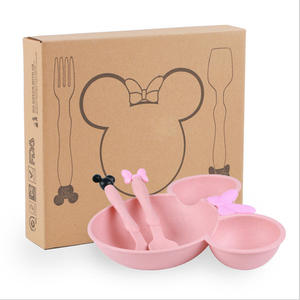 Vente chaude Nouveau produit Outil de cuisine ménager Bol pour bébé en paille de blé en forme de <span class=keywords><strong>Mickey</strong></span> - Product Image 6