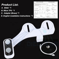 DIECHENG Bidet mural combiné moderne en ABS pour hôtel avec jet vertical