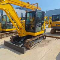 Excavator Bekas Komatsu PC56 yang Handal, 5.3 Ton, Bucket 0.22m³, Asal Jepang, Unit Kompak untuk Pekerjaan Pertanian, Lanskap, dan Proyek Kecil