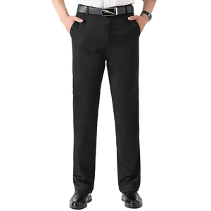 Pantalon de costume pour homme en coton 2025, pantalon de costume formel de bureau, extensible, slim, droit, uni, pantalon de costume élégant, pantalon décontracté - Product Image 2