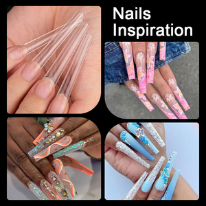 Puntas de uñas de gel suave al por mayor cubierta completa medio mate ABS Artificial claro puntas de uñas naturales Prensa en puntas de uñas - Product Image 5