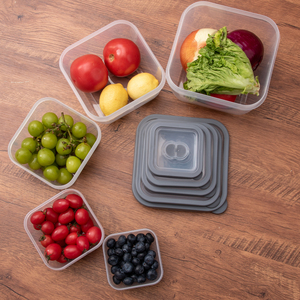 10 Pcs Plastic Food Storage Containers Set, Airtight <strong>Snap</strong> Lid <strong>Kitchen</strong> Pantry Organization Jars for Cereal Dry Food BPA Free - Product Image 6