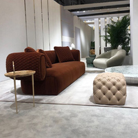 Ensemble de meubles modernes de salon, design élégant en tissu velours, mobilier de salon, nouvelle collection