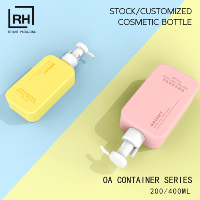Bouteille carrée en plastique de qualité supérieure avec logo personnalisé pour les soins de la peau et du corps, lotion, shampoing, huile capillaire, huile nettoyante, 200 ml, 400 ml, pour hommes