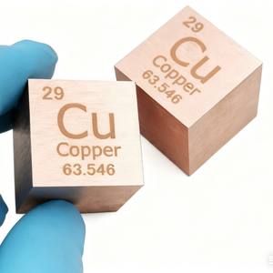 Cubo de Cobre de 38.1mm, Metal Sólido, Tabela Periódica, Juguete Científico Coleccionable - Product Image 1
