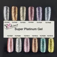 Gel UV en flacon spécial, haute qualité, couleur vive, gel à paillettes scintillant, vernis à ongles platine, sans HEMA/TPO