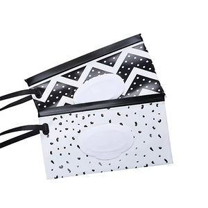 Lingettes humides portables personnalisées OEM Sacs en plastique désinfectés Récipient blanc Boîte à mouchoirs Élégante caisse à mouchoirs humides - Product Image 1