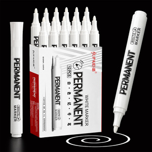 JUPAI 1 Pezzo <span class=keywords><strong>Pennarello</strong></span> Indelebile Impermeabile in Metallo, Penna a Vernice Bianca Permanente <span class=keywords><strong>per</strong></span> Lavaggio, Pittura Artistica, Graffiti, <span class=keywords><strong>Tessuti</strong></span>, Legno, Pelle, Punta 3MM - Product Image 1