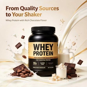 Proteína de Suero de Leche de Marca Privada, Doble Sabor a Chocolate, de Rápida Digestión, Sin Gluten, OEM, 500g - Product Image 4
