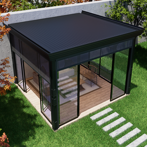 Hanrui ศาลาอลูมิเนียมกลางแจ้งพร้อมบานเกล็ดบานเลื่อนและประตูบานเลื่อน - Product Image 6