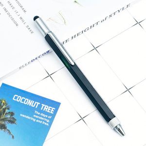 Stylo bille multifonctionnel hexagonal en métal, vente en gros du fabricant, portable avec tournevis, règle et niveau - Product Image 4