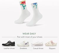 Nouveauté Chaussettes mode tricotées unisexes avec manchette mignonne à logo personnalisé, respirantes et décontractées de haute qualité pour un usage quotidien en automne