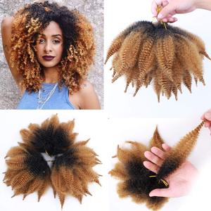 Trả Lời Tóc Bện Afro Marley 8 Inch Tóc Xoắn Lọn Xoăn Mềm Tóc Bện Bện Sợi Tổng Hợp Tóc Nối - Product Image 5