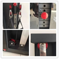 Máquina de entrenamiento funcional de doble pila de pesas de alta resistencia DINUO, máquina de poleas con cable ajustable para entrenamiento de fuerza de cuerpo completo comercial