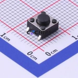 UK-B0228-G4.3-250-JZ Tactile Switch SMD-4P,6x6mm Switch Single Pole Single Throw Round Button 2.5N Vertical Mount - Product Image 1