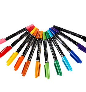 थोक 10-रंग ऐक्रेलिक स्थायी मार्कर सेट डबल पॉइंट आर्ट पेंट पेन 6 मिमी लेखन चौड़ाई के लिए - Product Image 5