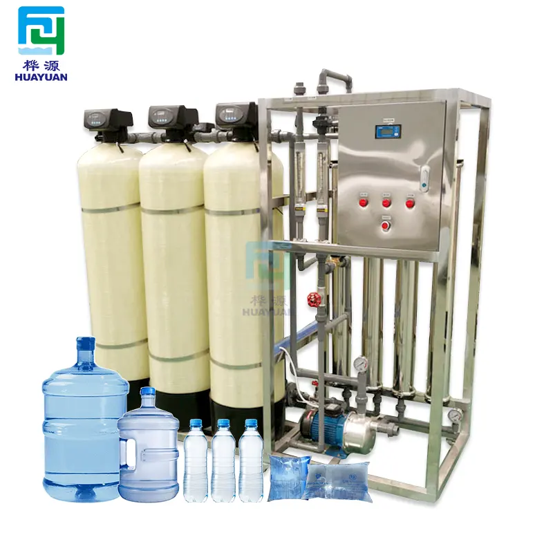 Fabriek Waterbehandelingsmachines 500/1000/1500/2000 Lph Ro Omgekeerde Osmose Waterfiltersysteem Waterzuiveringssystemen