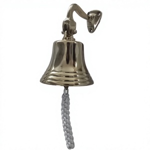Campana de barco de latón de tendencia en artículo náutico recuerdo y decoración de vacaciones de Navidad campana colgante campanas de pared para césped de jardín - Product Image 1