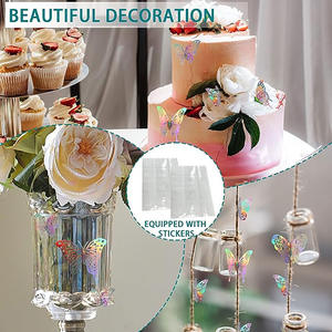 Decoraciones para Fiestas y Bodas, Adhesivos <span class=keywords><strong>de</strong></span> Anime con Mariposas, Decoraciones <span class=keywords><strong>de</strong></span> PVC para Pasteles y <span class=keywords><strong>Globos</strong></span> - Product Image 5