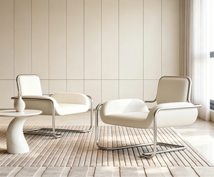 Sedia di Design Nordico in Acciaio Inox Stile Medievale, Poltrona Singola Minimalista di Lusso per Soggiorno e Reception - Product Image 5