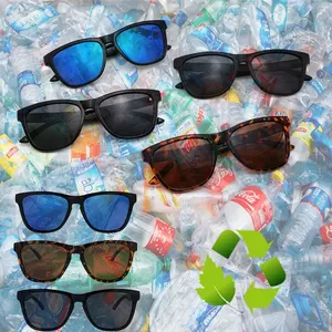 Occhiali da sole in plastica con bottiglia riciclata al 2022 occhiali da sole personalizzati Unisex Rpet ecologici con rete da pesca polarizzati
